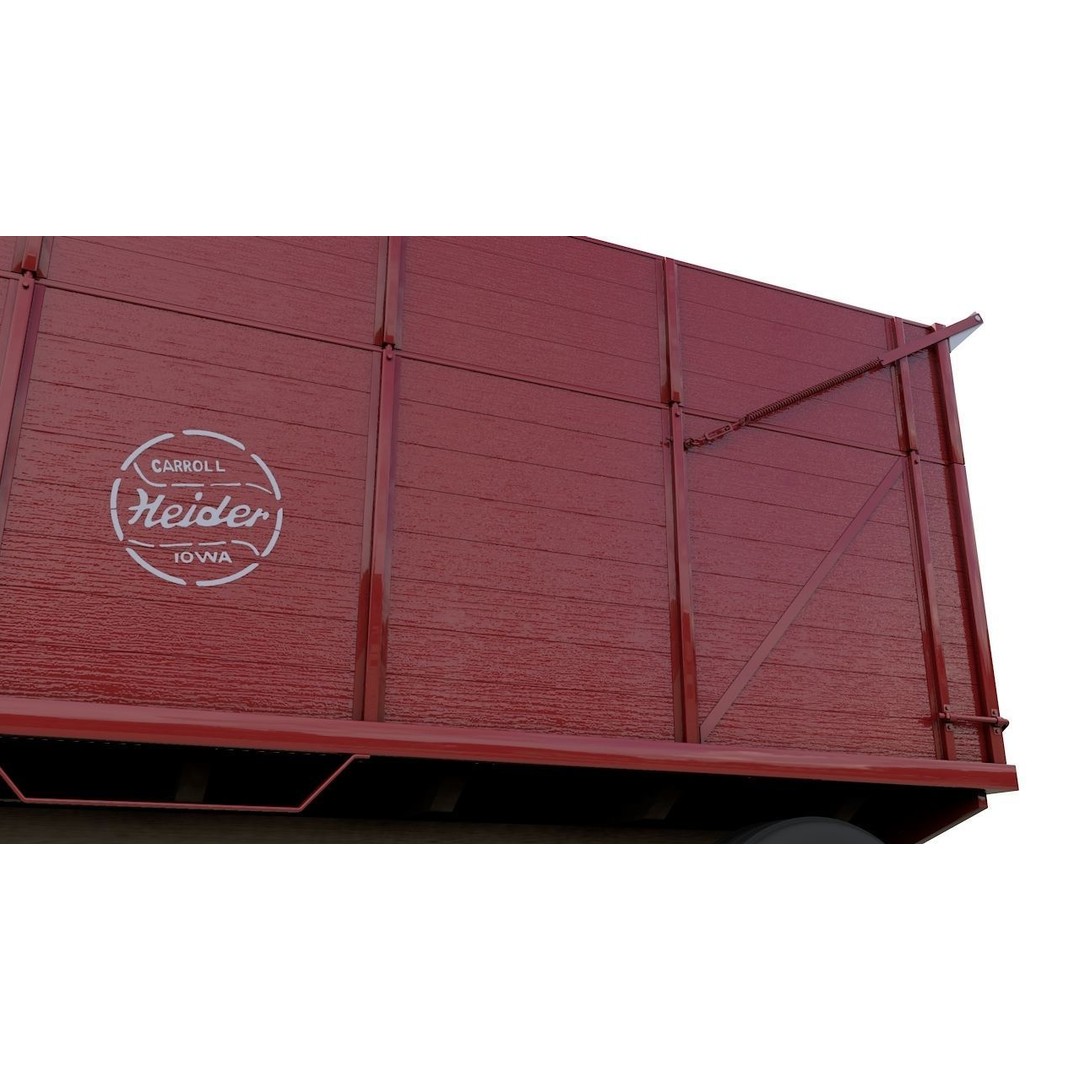 Heider Wooden Dump Wagons 3D Model – High Detail, Game-Ready, FBX, OBJ - View 14