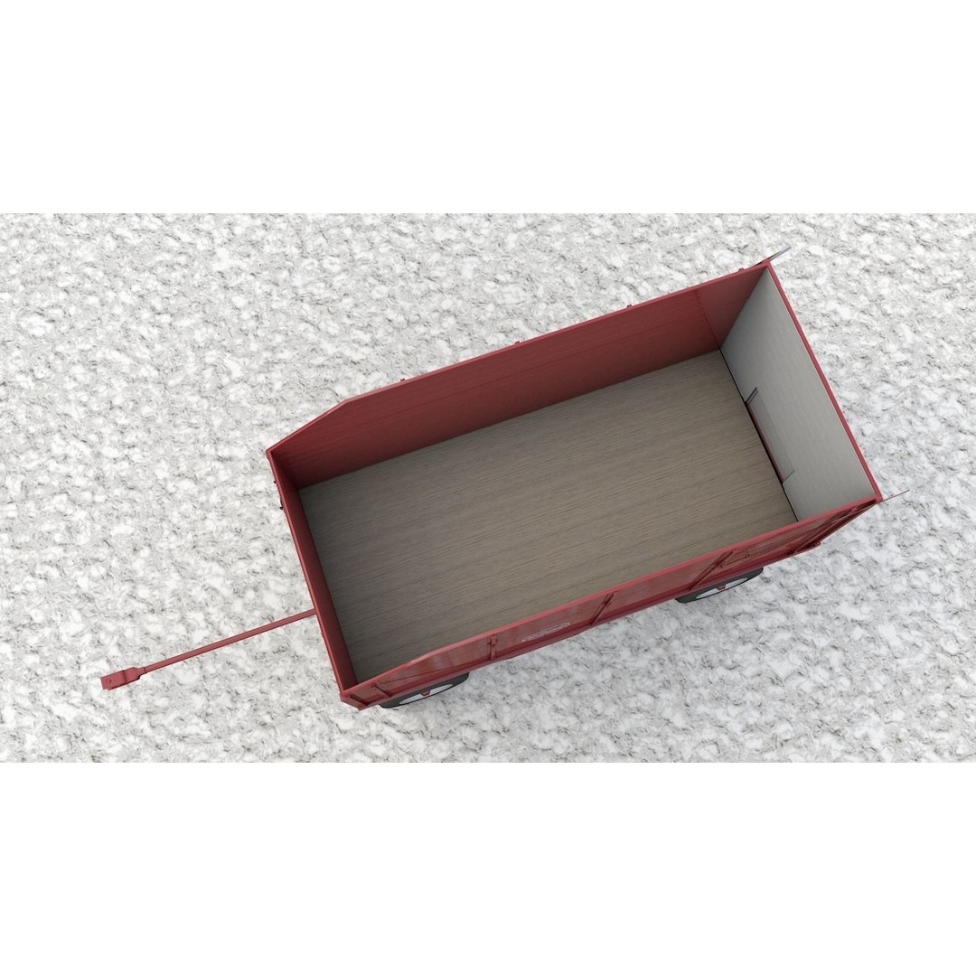 Heider Wooden Dump Wagons 3D Model – High Detail, Game-Ready, FBX, OBJ - View 15