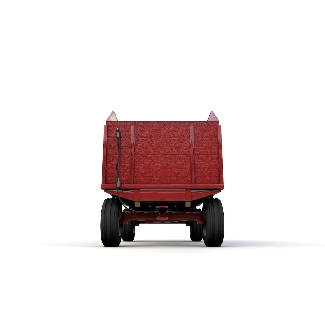 Heider Wooden Dump Wagons 3D Model – High Detail, Game-Ready, FBX, OBJ - View 16