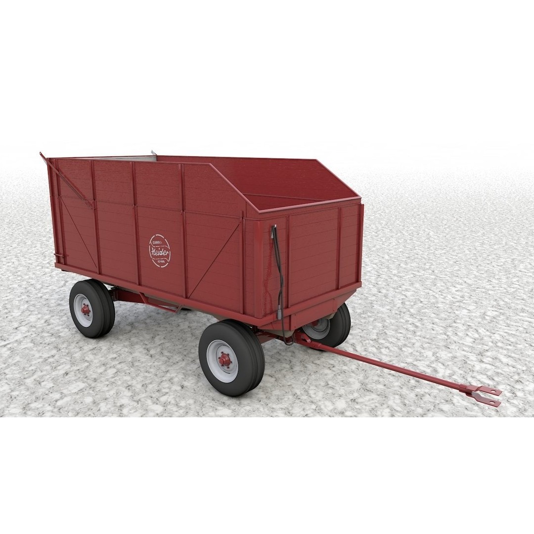 Heider Wooden Dump Wagons 3D Model – High Detail, Game-Ready, FBX, OBJ - View 17