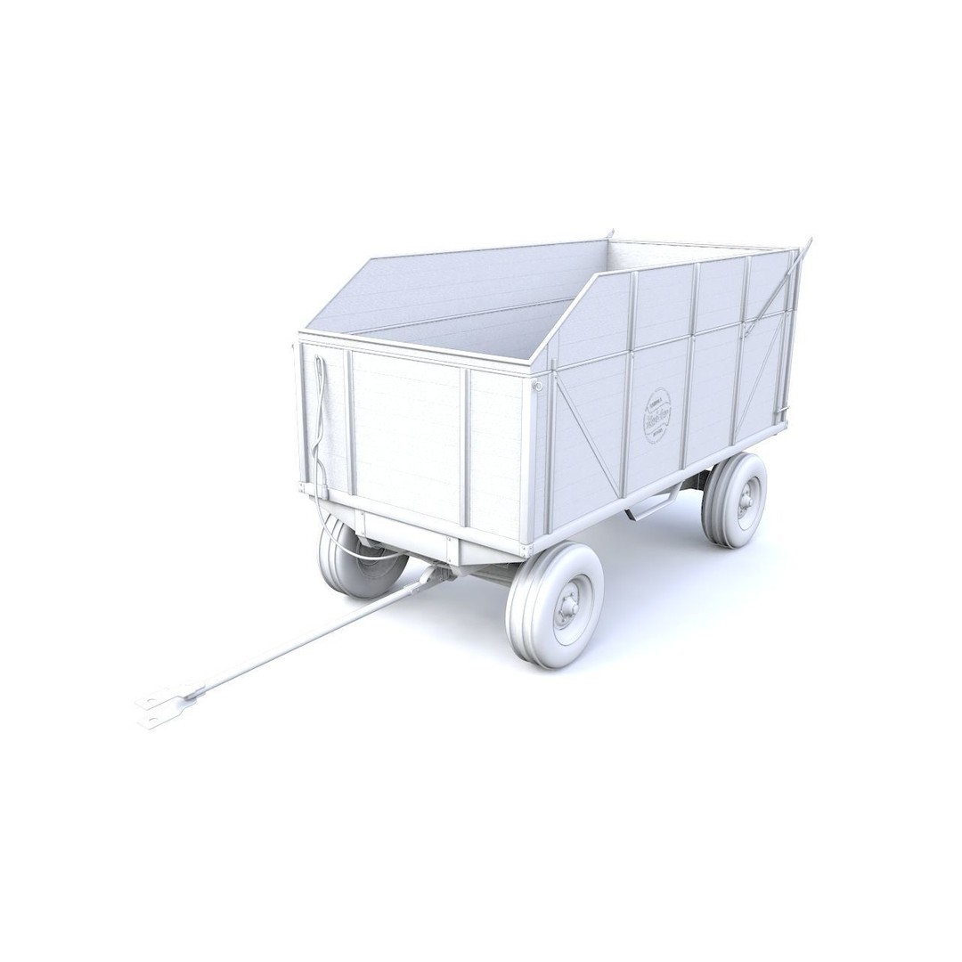 Heider Wooden Dump Wagons 3D Model – High Detail, Game-Ready, FBX, OBJ - View 22
