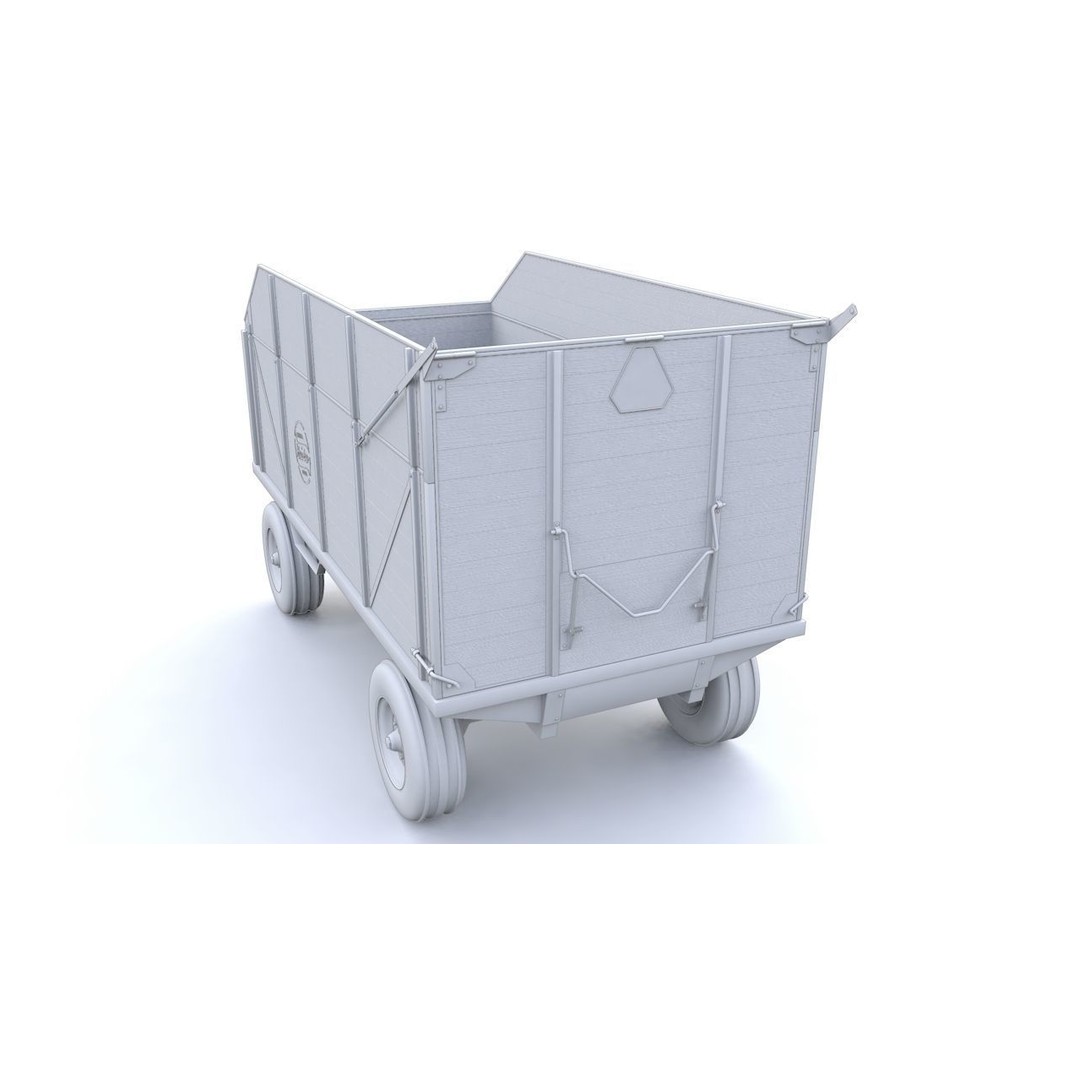 Heider Wooden Dump Wagons 3D Model – High Detail, Game-Ready, FBX, OBJ - View 24