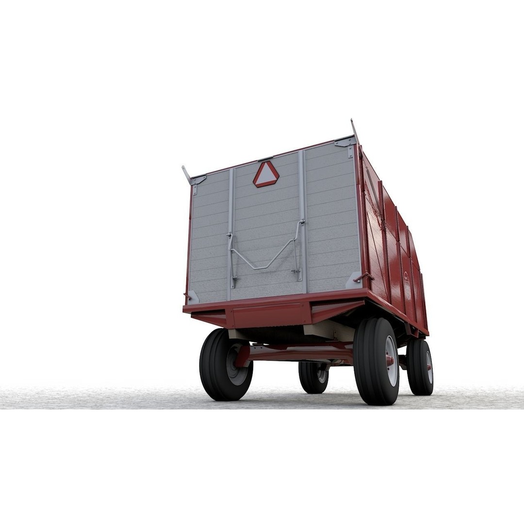 Heider Wooden Dump Wagons 3D Model – High Detail, Game-Ready, FBX, OBJ - View 9