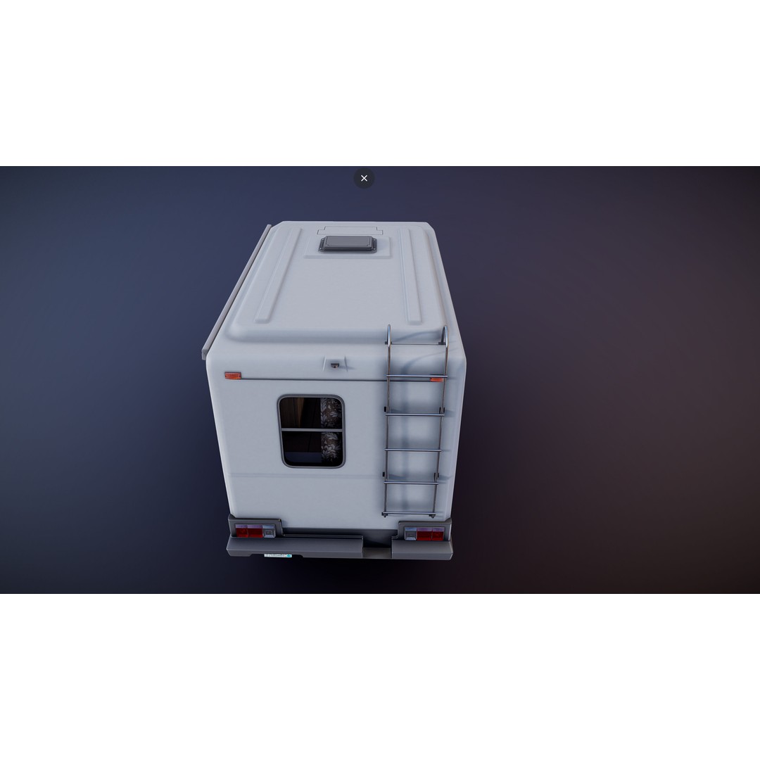 Toyota Hilux Galaxy Camper Truck 3D Model – Low Poly Game Ready FBX - View 21