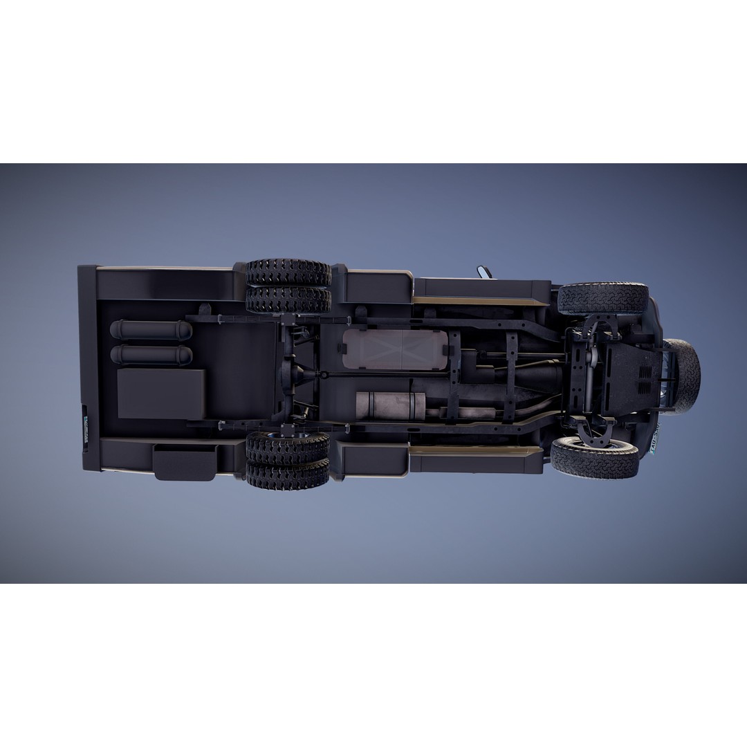 Toyota Hilux Galaxy Camper Truck 3D Model – Low Poly Game Ready FBX - View 25