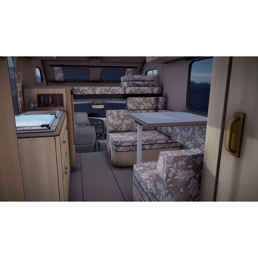 Toyota Hilux Galaxy Camper Truck 3D Model – Low Poly Game Ready FBX - View 28