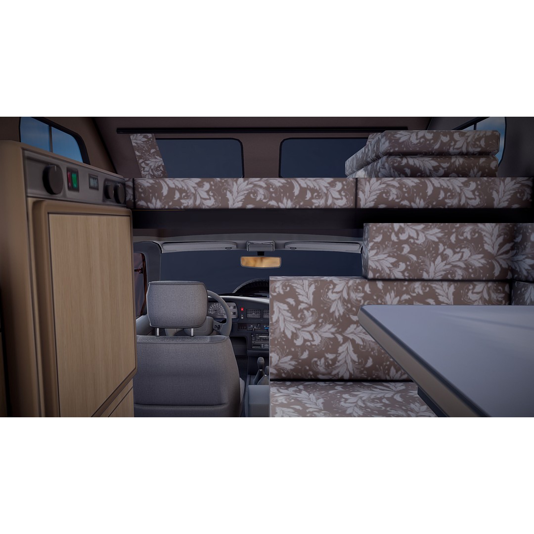 Toyota Hilux Galaxy Camper Truck 3D Model – Low Poly Game Ready FBX - View 29