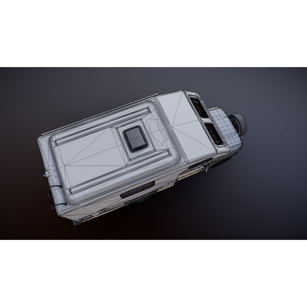 Toyota Hilux Galaxy Camper Truck 3D Model – Low Poly Game Ready FBX - View 32