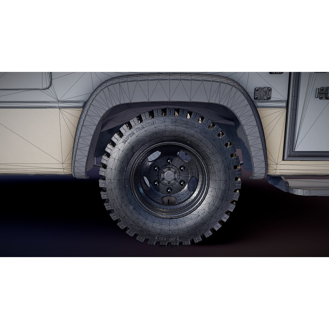 Toyota Hilux Galaxy Camper Truck 3D Model – Low Poly Game Ready FBX - View 38