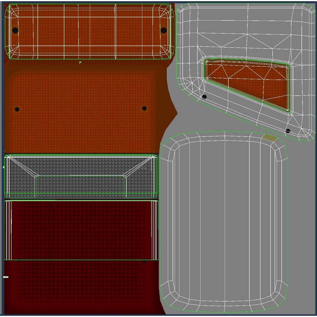 Toyota Hilux Galaxy Camper Truck 3D Model – Low Poly Game Ready FBX - View 49