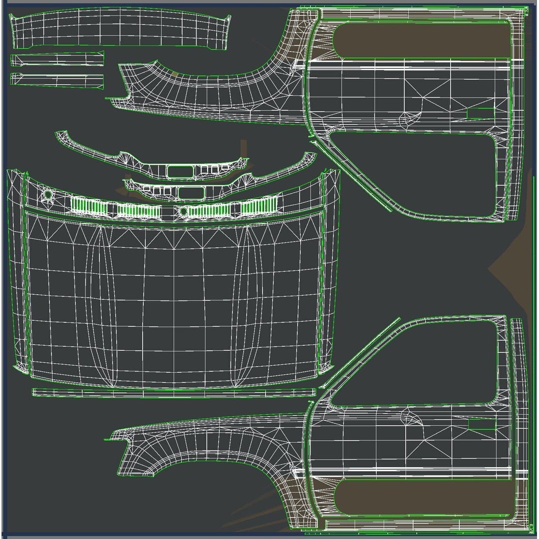 Toyota Hilux Galaxy Camper Truck 3D Model – Low Poly Game Ready FBX - View 50