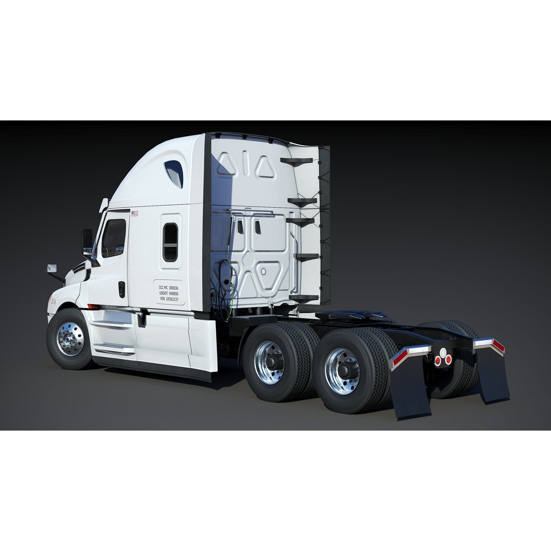 Freightliner Cascadia Sleeper 2024 3D Model – Low Poly Game Asset, FBX - View 14