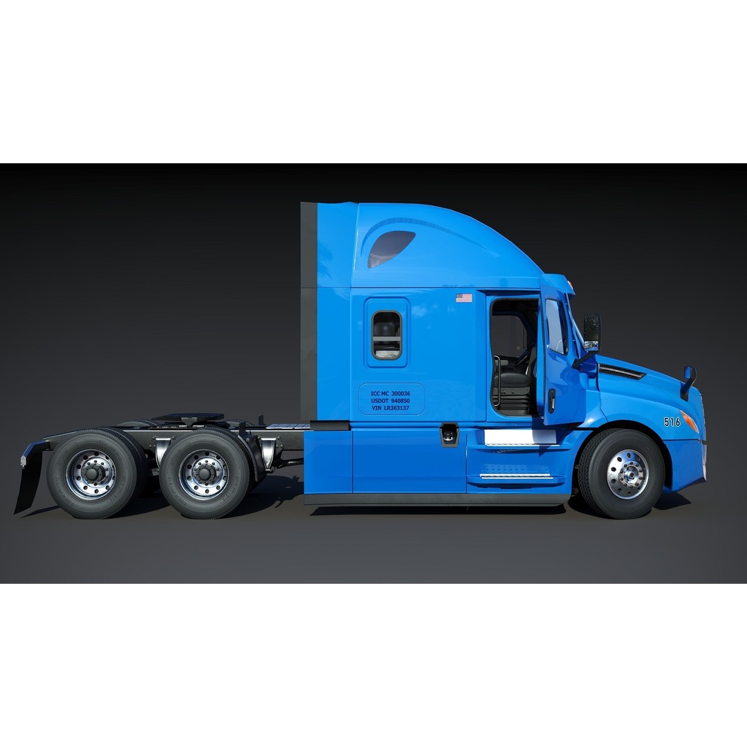Freightliner Cascadia Sleeper 2024 3D Model – Low Poly Game Asset, FBX - View 16