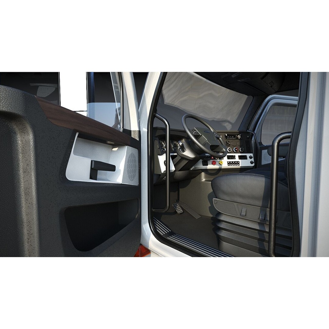 Freightliner Cascadia Sleeper 2024 3D Model – Low Poly Game Asset, FBX - View 21