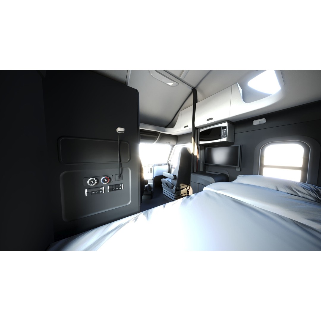 Freightliner Cascadia Sleeper 2024 3D Model – Low Poly Game Asset, FBX - View 24