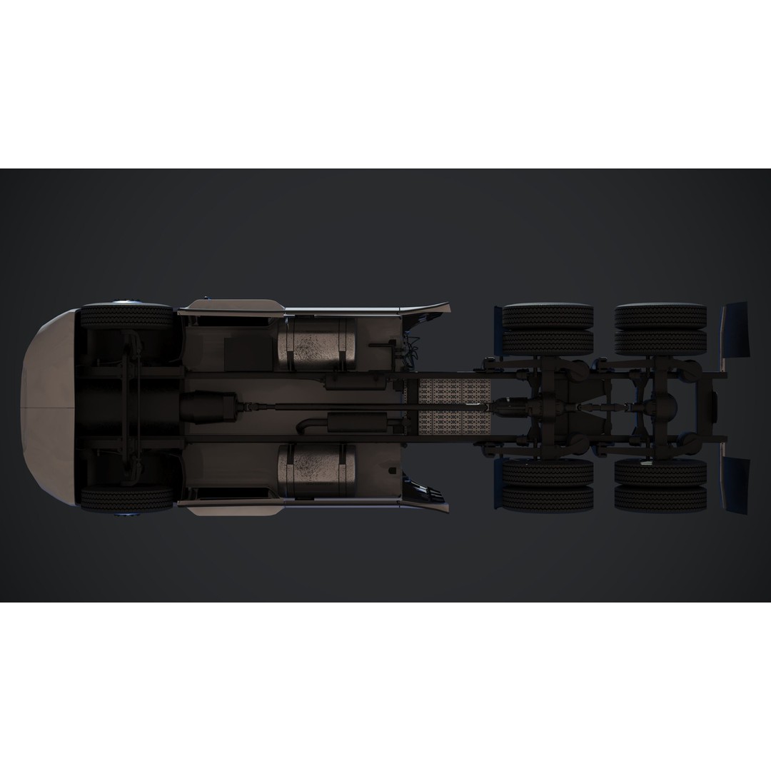 Freightliner Cascadia Sleeper 2024 3D Model – Low Poly Game Asset, FBX - View 25