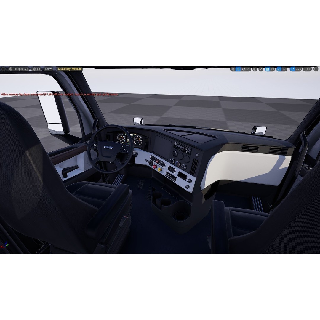 Freightliner Cascadia Sleeper 2024 3D Model – Low Poly Game Asset, FBX - View 30