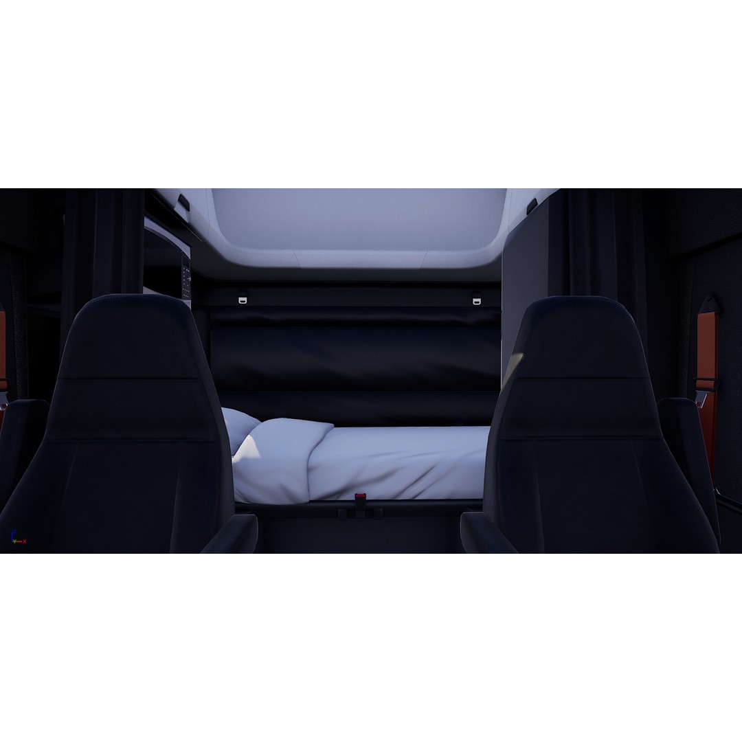 Freightliner Cascadia Sleeper 2024 3D Model – Low Poly Game Asset, FBX - View 32