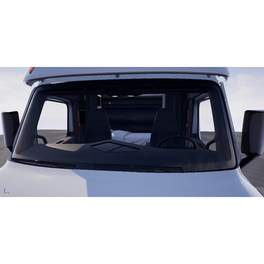 Freightliner Cascadia Sleeper 2024 3D Model – Low Poly Game Asset, FBX - View 33