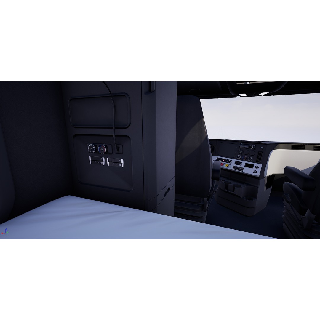 Freightliner Cascadia Sleeper 2024 3D Model – Low Poly Game Asset, FBX - View 34