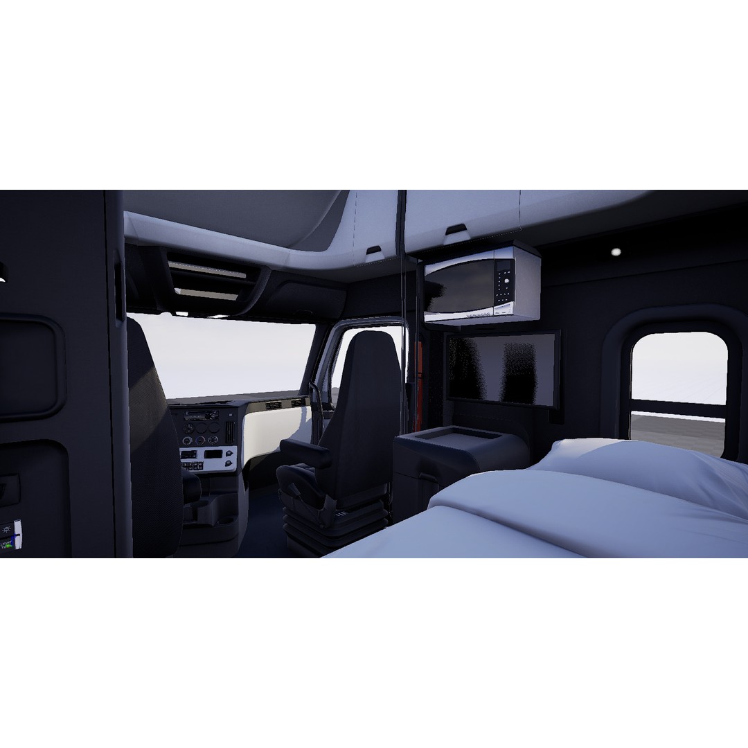 Freightliner Cascadia Sleeper 2024 3D Model – Low Poly Game Asset, FBX - View 35