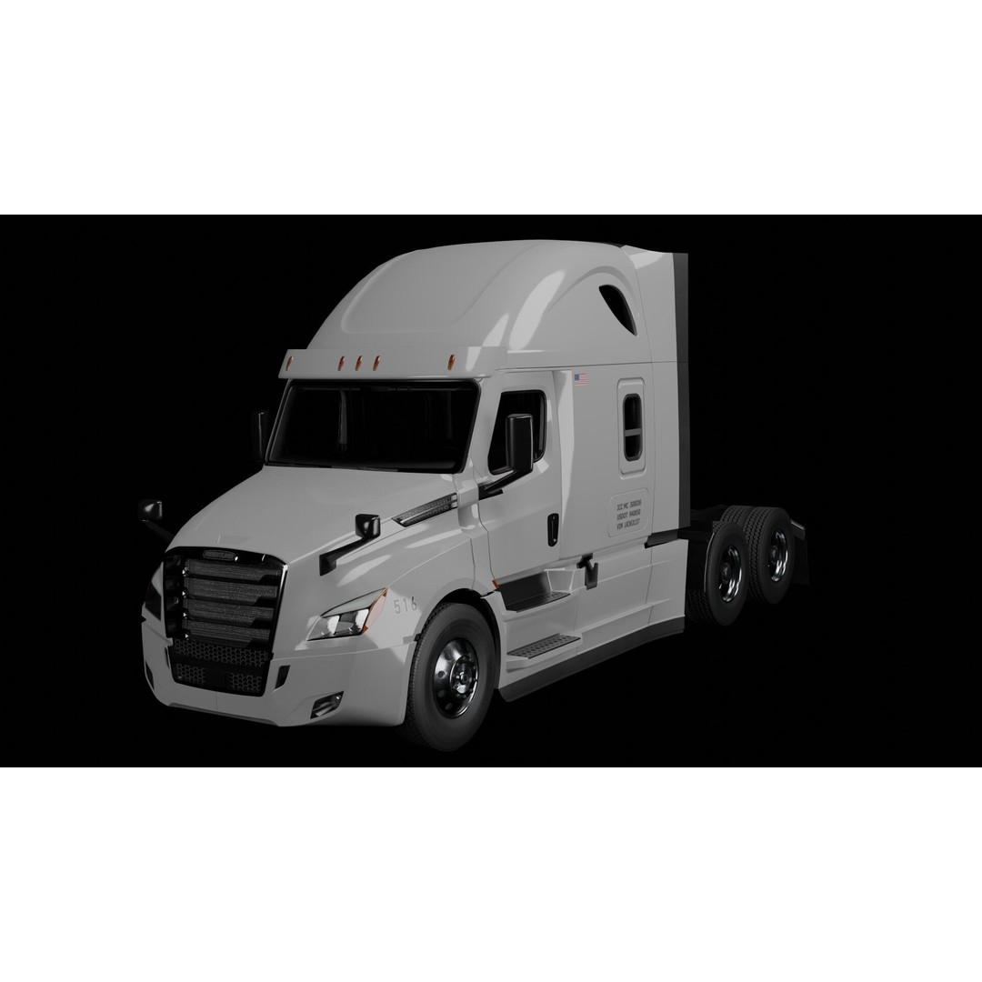 Freightliner Cascadia Sleeper 2024 3D Model – Low Poly Game Asset, FBX - View 47