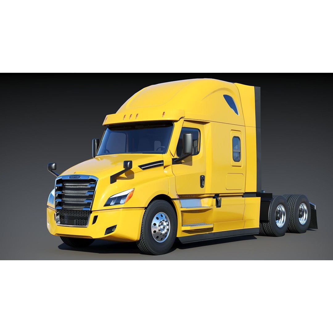 Freightliner Cascadia Sleeper 2024 3D Model – Low Poly Game Asset, FBX - View 5