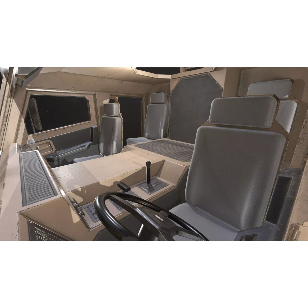 Military Wrecker Truck 3D Model – Low Poly Game Ready Asset, FBX - View 27