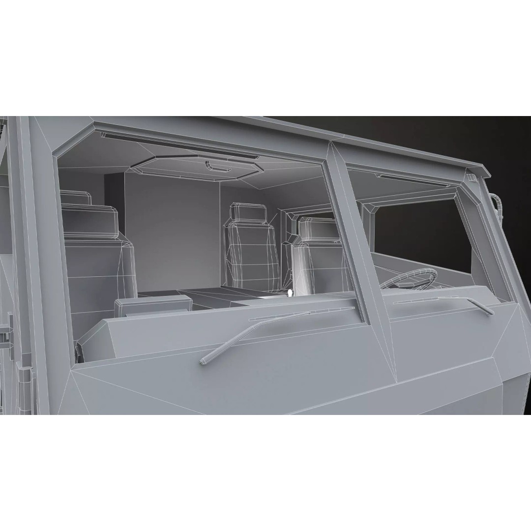 Military Wrecker Truck 3D Model – Low Poly Game Ready Asset, FBX - View 31