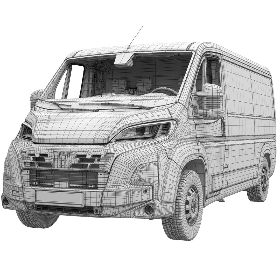 2024 FIAT DUCATO L2H1 3D Model – Detailed Interior & Exterior, FBX - View 17