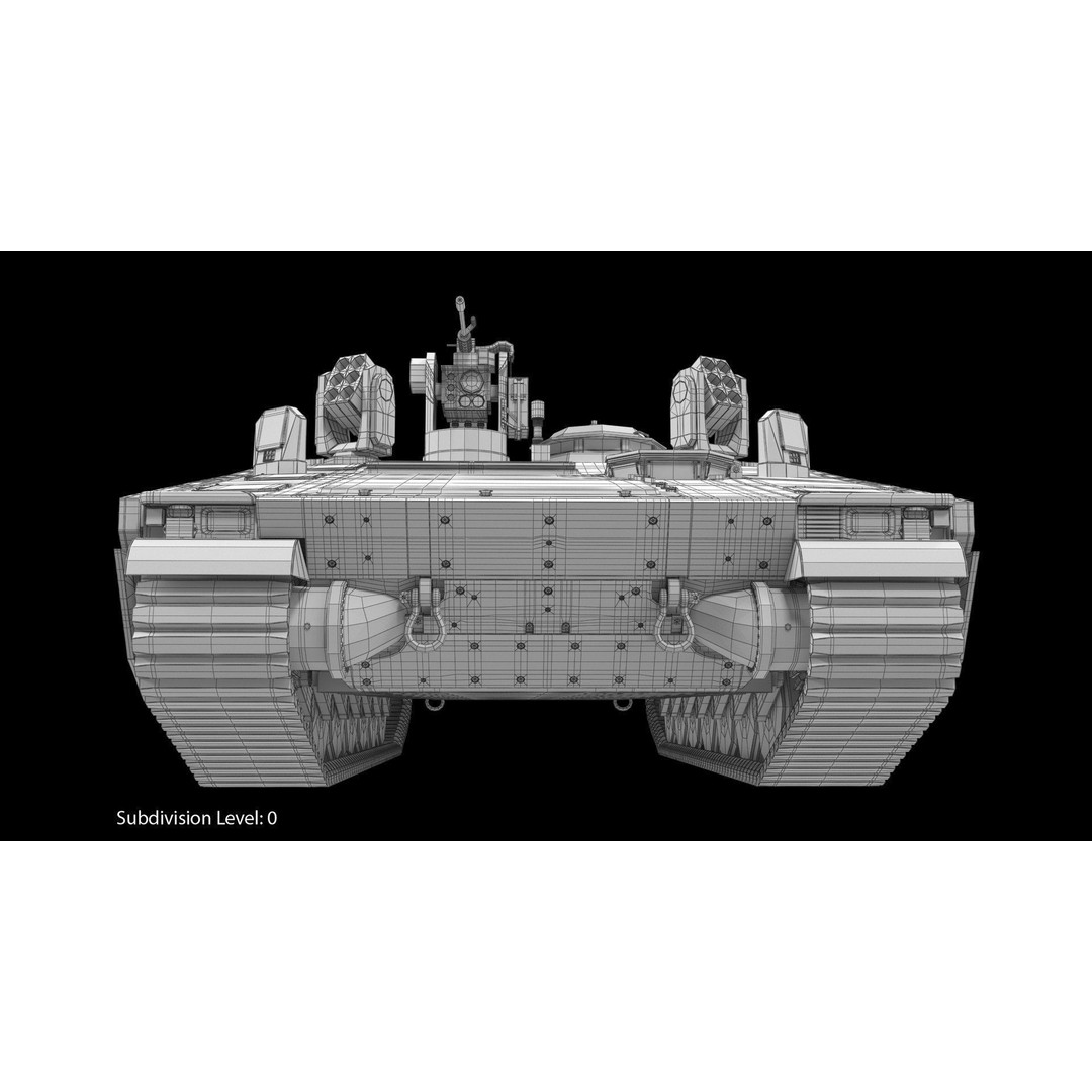 CV90 Armadillo 3D Model – Low Poly Military Vehicle, FBX, PBR - View 12