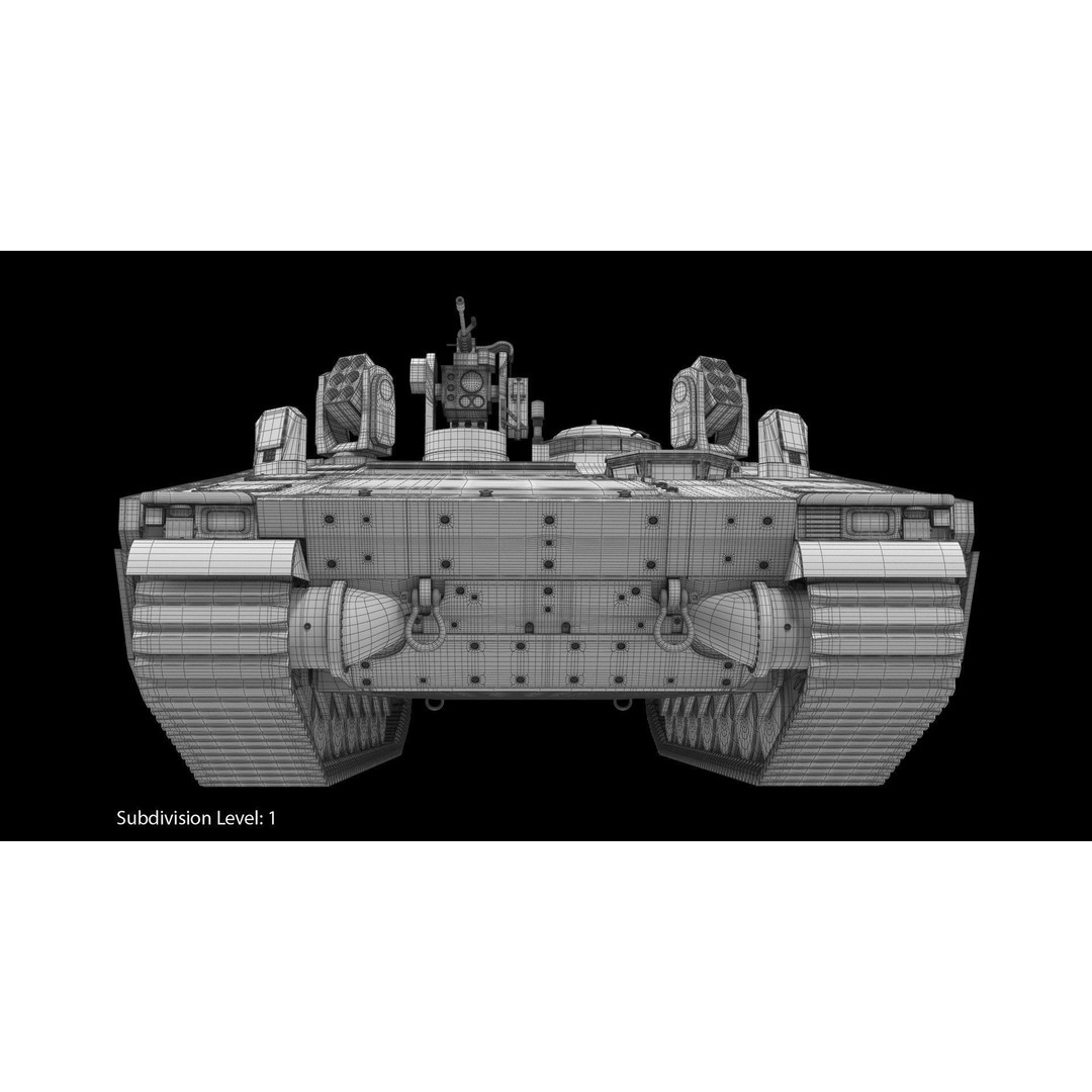 CV90 Armadillo 3D Model – Low Poly Military Vehicle, FBX, PBR - View 13