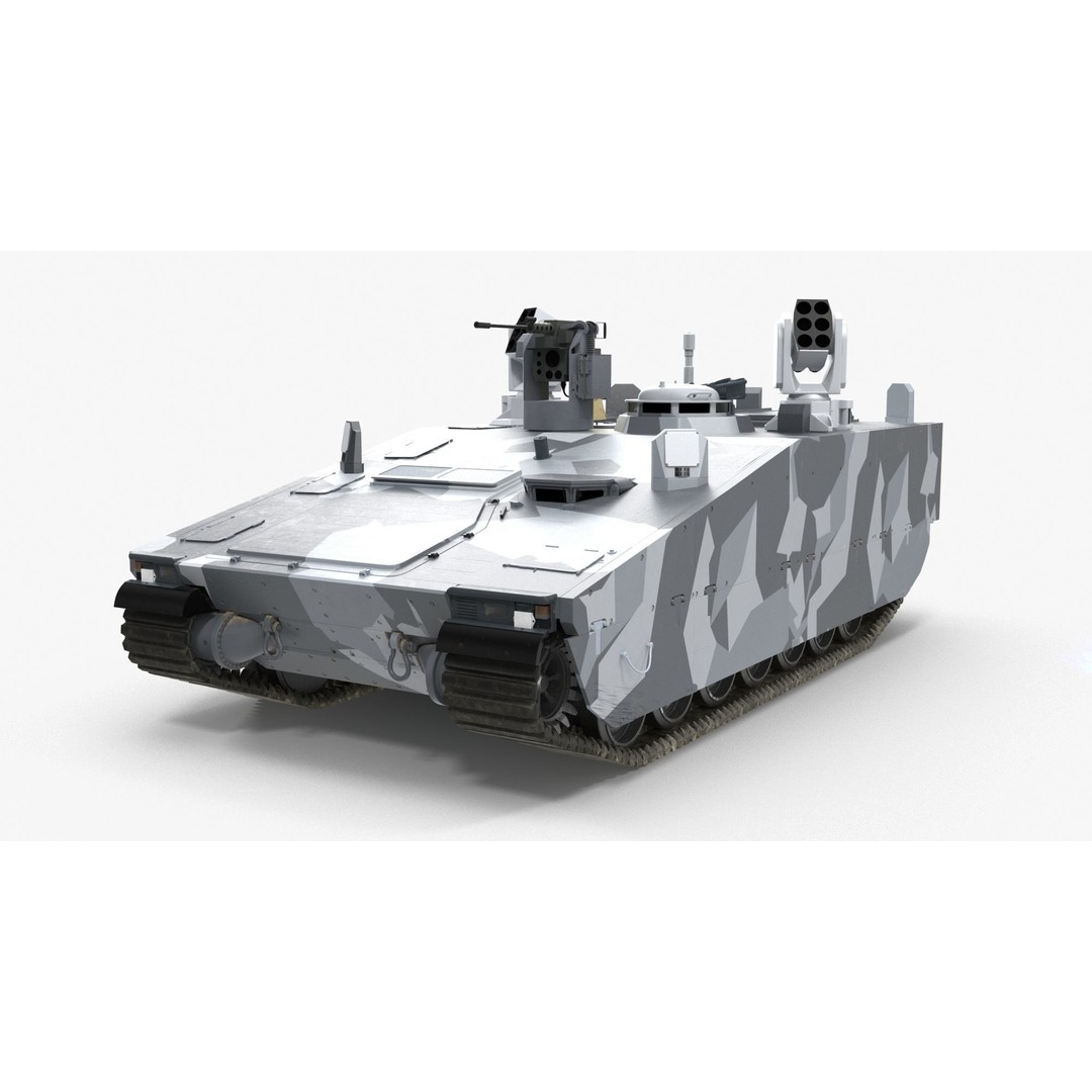 CV90 Armadillo 3D Model – Low Poly Military Vehicle, FBX, PBR - View 14