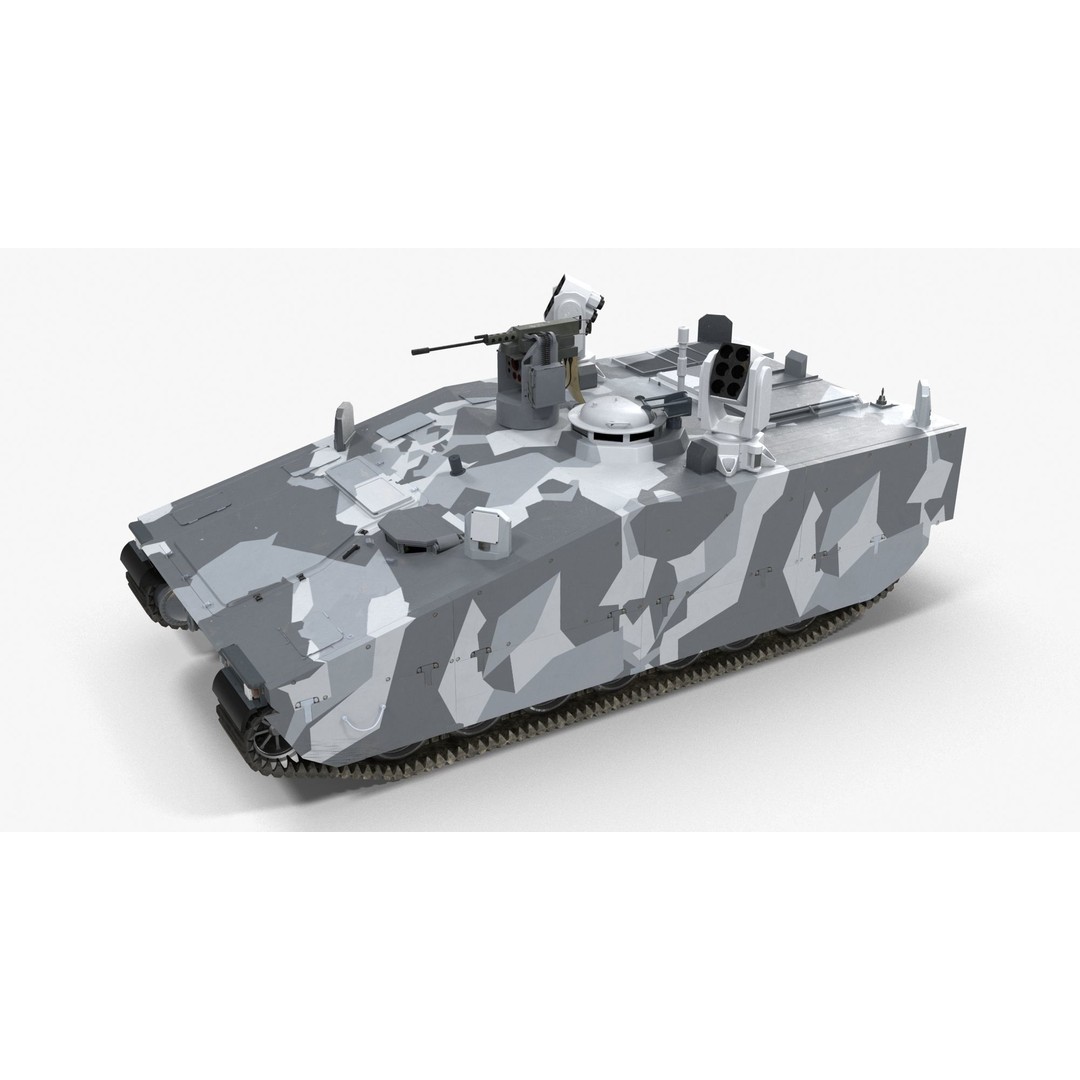 CV90 Armadillo 3D Model – Low Poly Military Vehicle, FBX, PBR - View 17