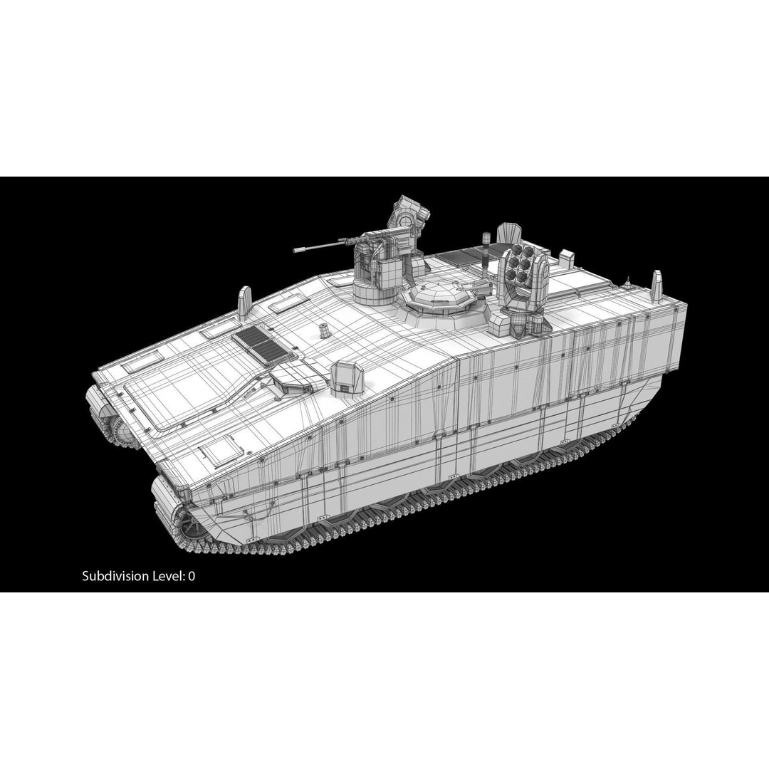 CV90 Armadillo 3D Model – Low Poly Military Vehicle, FBX, PBR - View 18