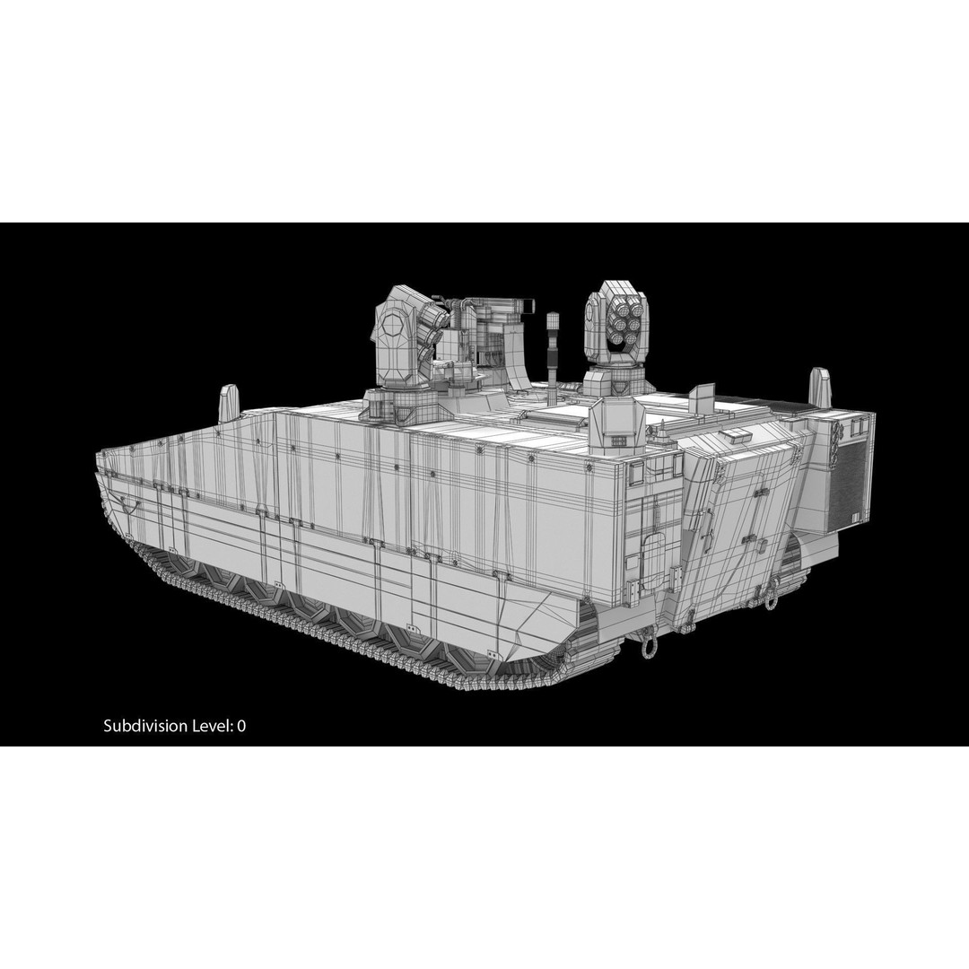 CV90 Armadillo 3D Model – Low Poly Military Vehicle, FBX, PBR - View 21