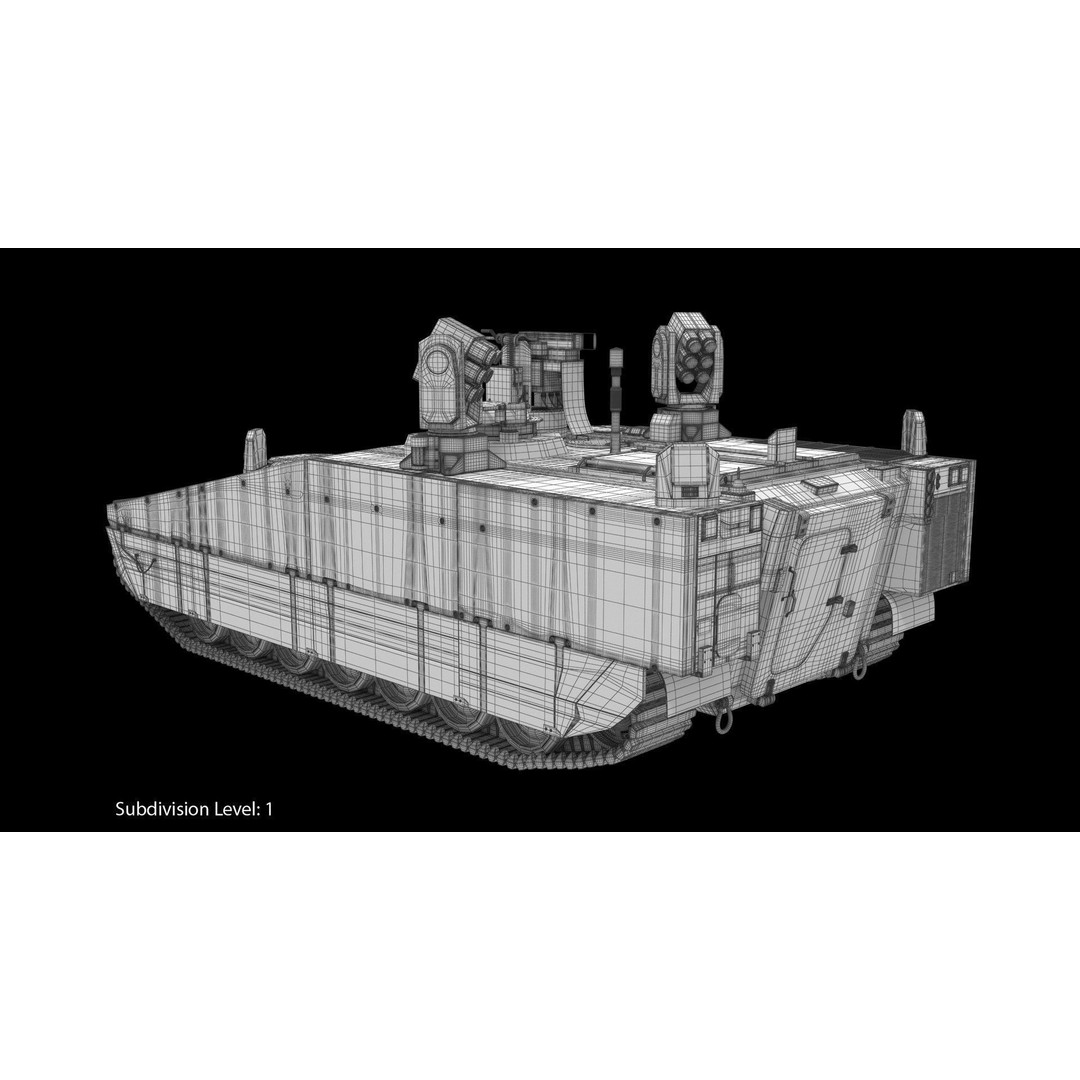 CV90 Armadillo 3D Model – Low Poly Military Vehicle, FBX, PBR - View 22