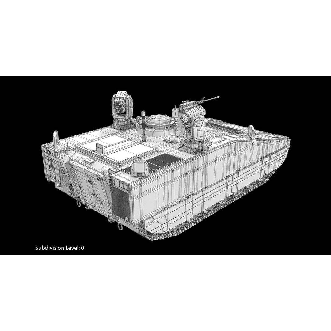 CV90 Armadillo 3D Model – Low Poly Military Vehicle, FBX, PBR - View 27
