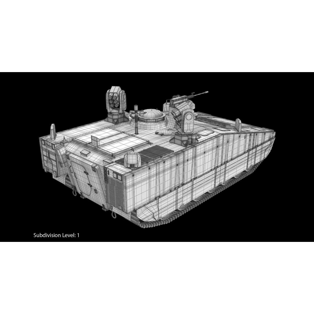 CV90 Armadillo 3D Model – Low Poly Military Vehicle, FBX, PBR - View 28