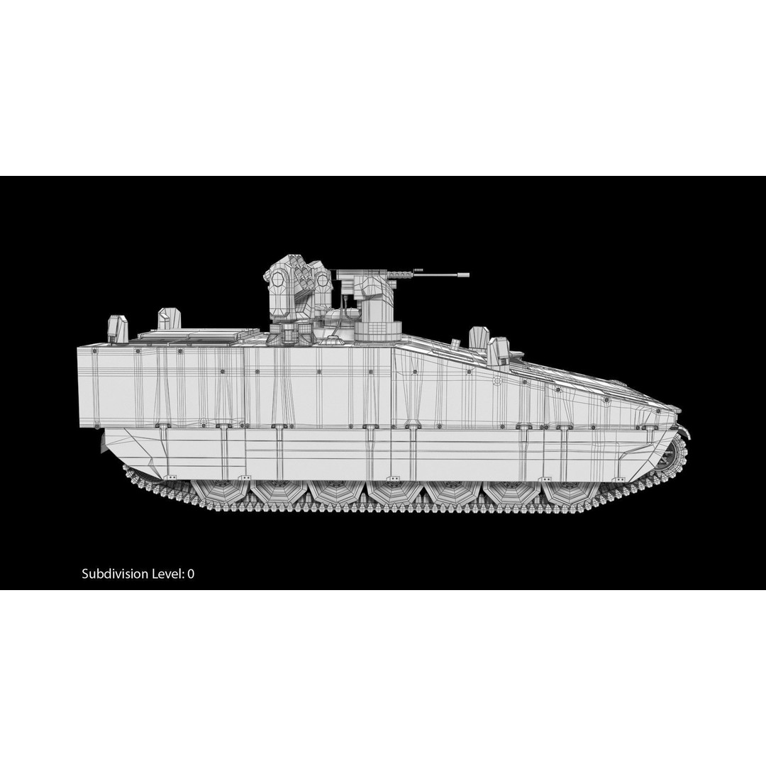 CV90 Armadillo 3D Model – Low Poly Military Vehicle, FBX, PBR - View 30