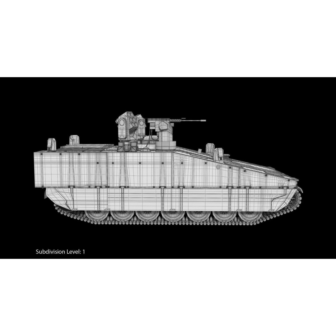 CV90 Armadillo 3D Model – Low Poly Military Vehicle, FBX, PBR - View 31