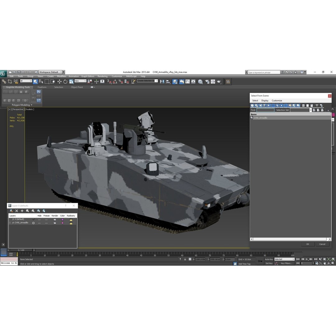 CV90 Armadillo 3D Model – Low Poly Military Vehicle, FBX, PBR - View 38