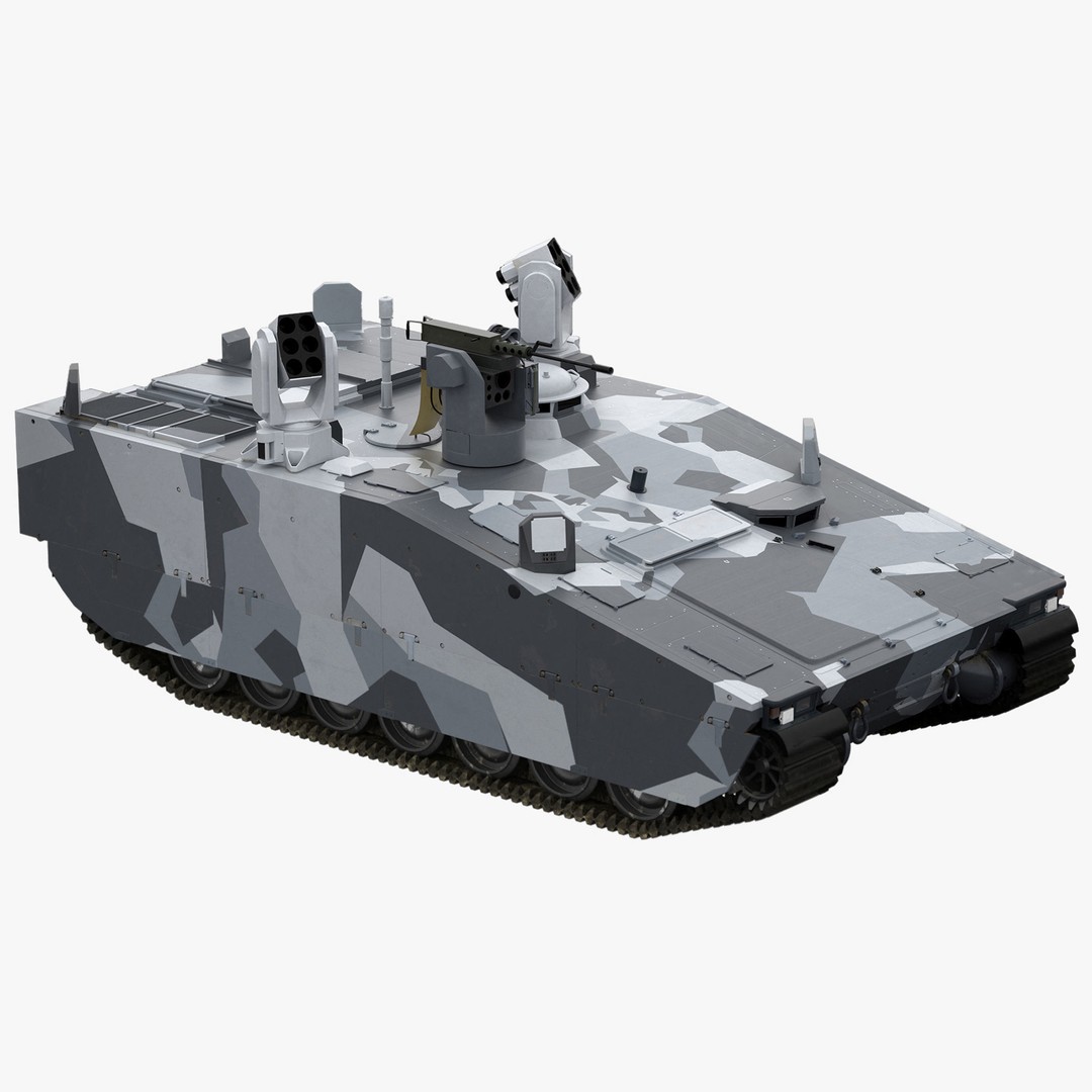 CV90 Armadillo 3D Model – Low Poly Military Vehicle, FBX, PBR - View 39