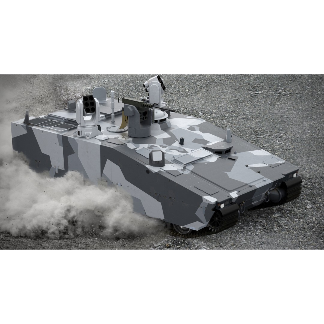 CV90 Armadillo 3D Model – Low Poly Military Vehicle, FBX, PBR - View 4