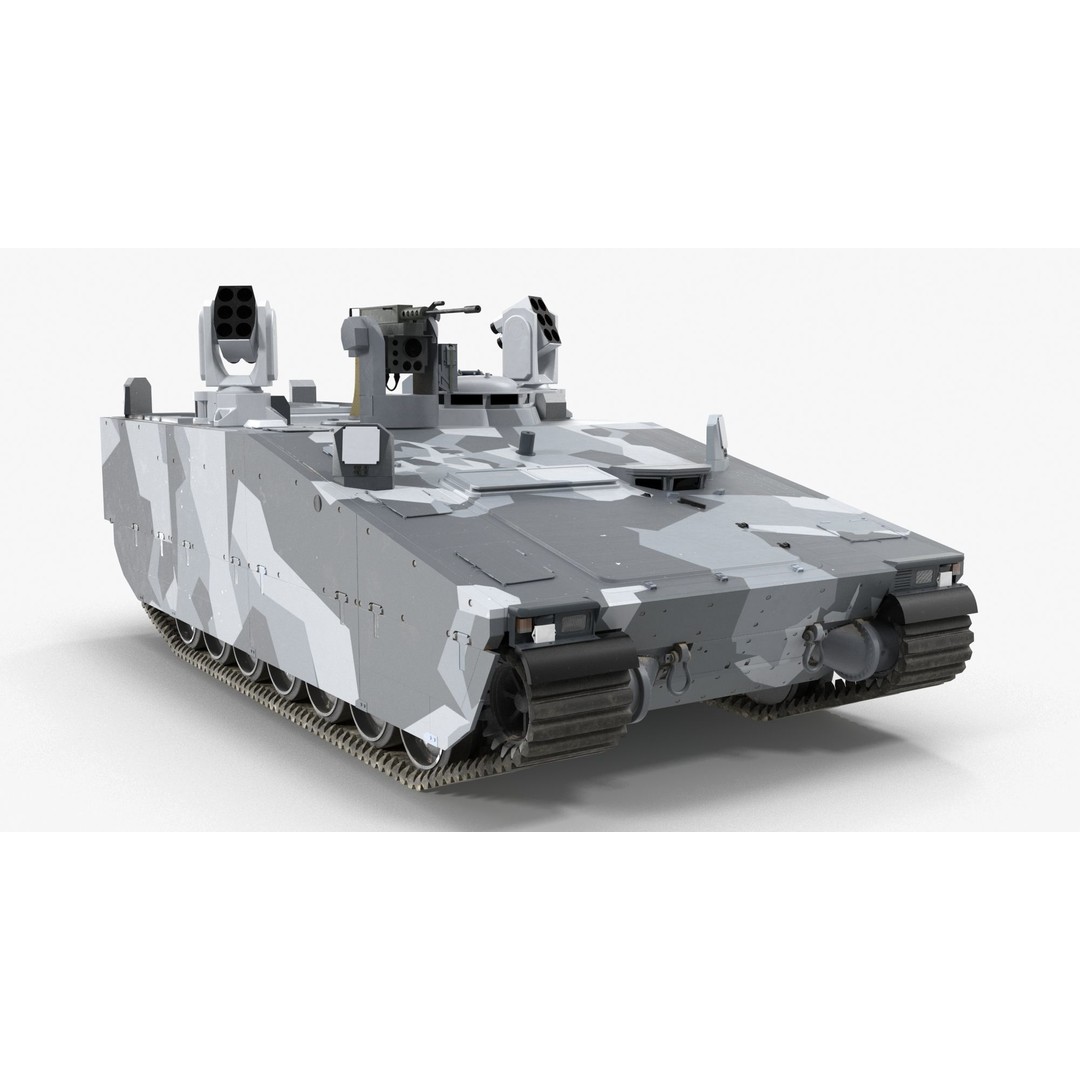 CV90 Armadillo 3D Model – Low Poly Military Vehicle, FBX, PBR - View 8