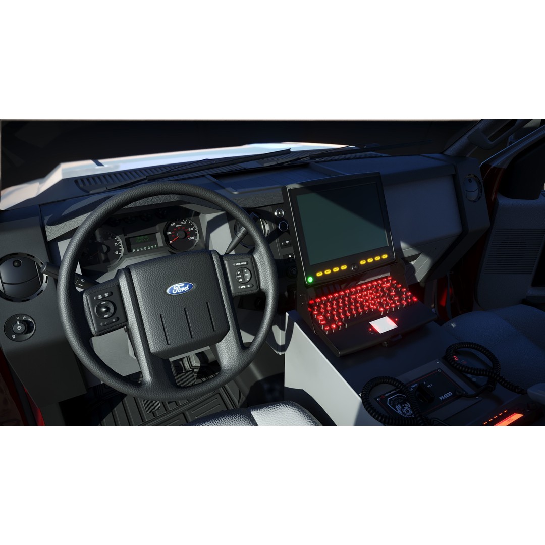 FDNY Ambulance 3D Model – Low Poly Game Asset, FBX, PBR Textures - View 18