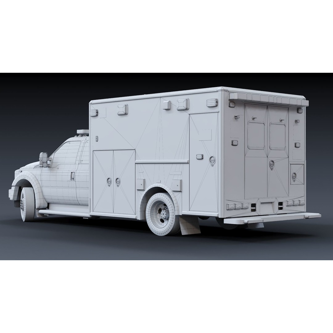 FDNY Ambulance 3D Model – Low Poly Game Asset, FBX, PBR Textures - View 37