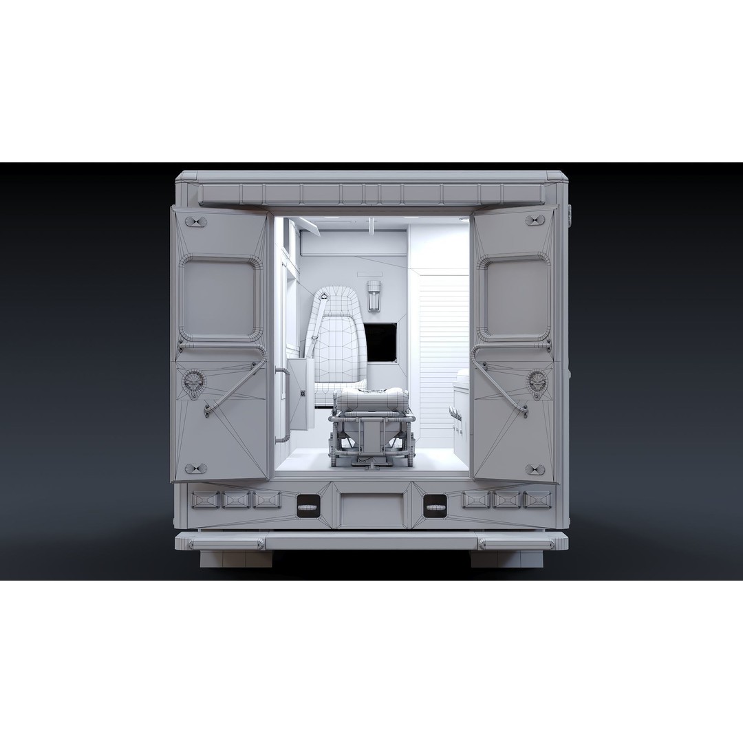 FDNY Ambulance 3D Model – Low Poly Game Asset, FBX, PBR Textures - View 38