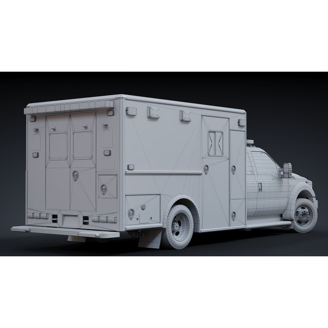 FDNY Ambulance 3D Model – Low Poly Game Asset, FBX, PBR Textures - View 39