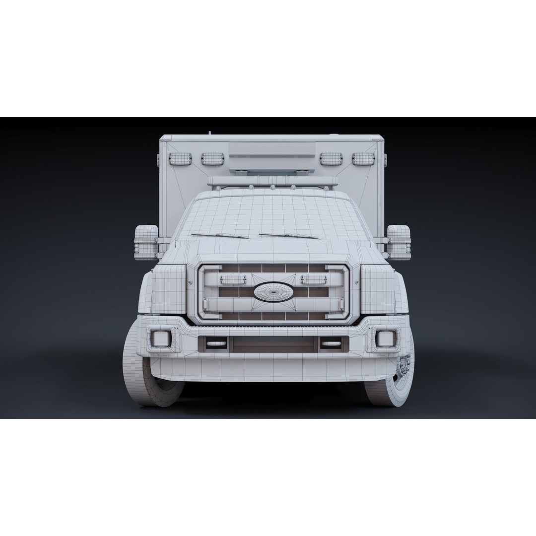 FDNY Ambulance 3D Model – Low Poly Game Asset, FBX, PBR Textures - View 40